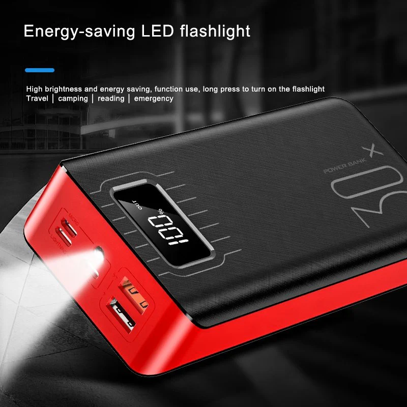 Outdoorzees 20000mAh External Battery Power Bank Dual USB With LED Flashlight - Image 6