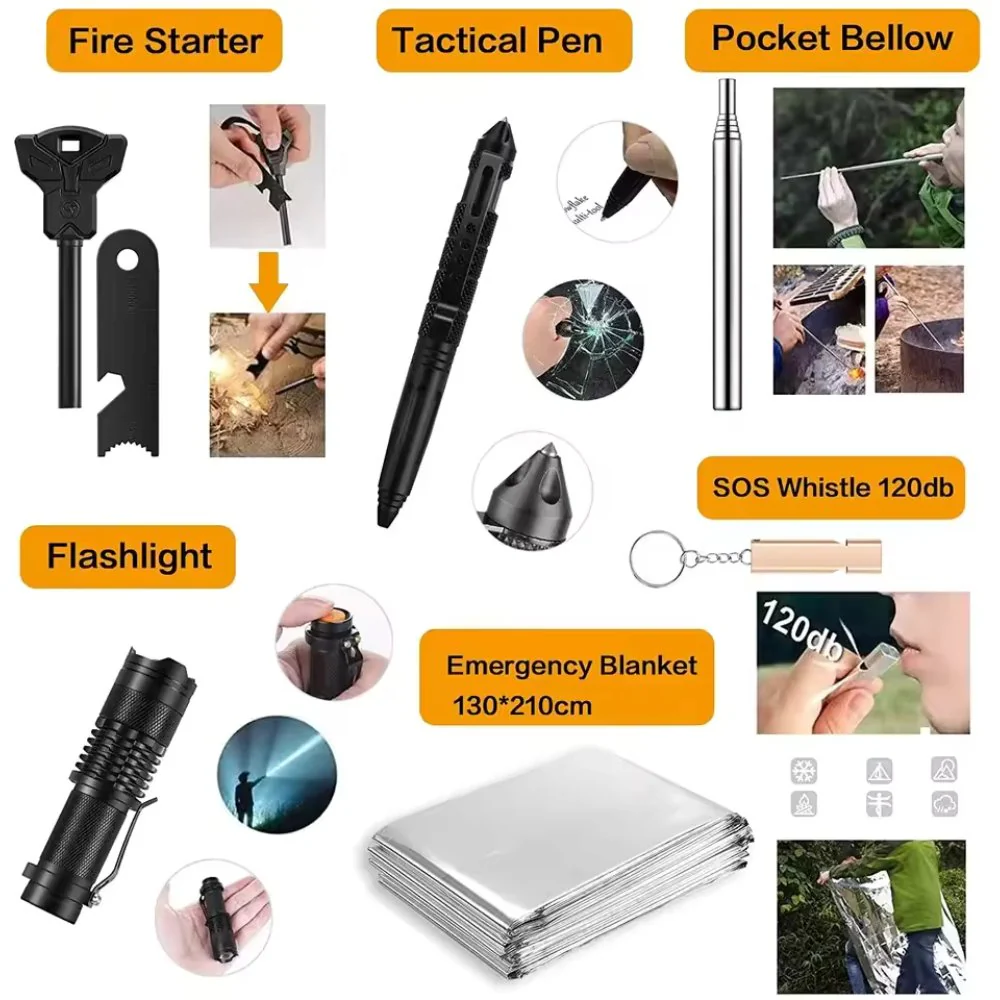 Outdoorzees 31 Pieces in 1 Bag Survival Gear and Equipment - Image 4
