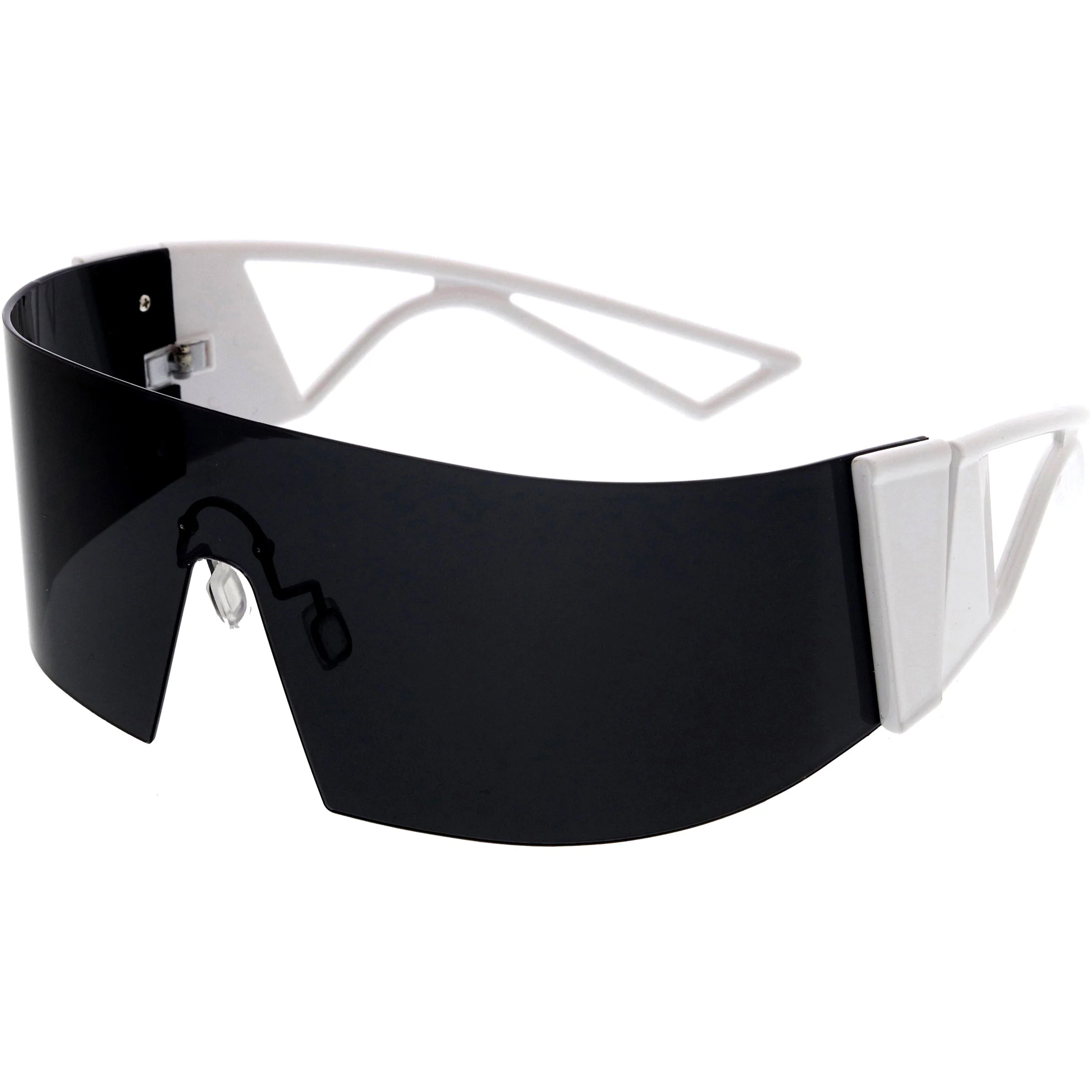 zeroUV 80s Retro Wrap Around One Piece Futuristic Sunglasses D305 - Image 18