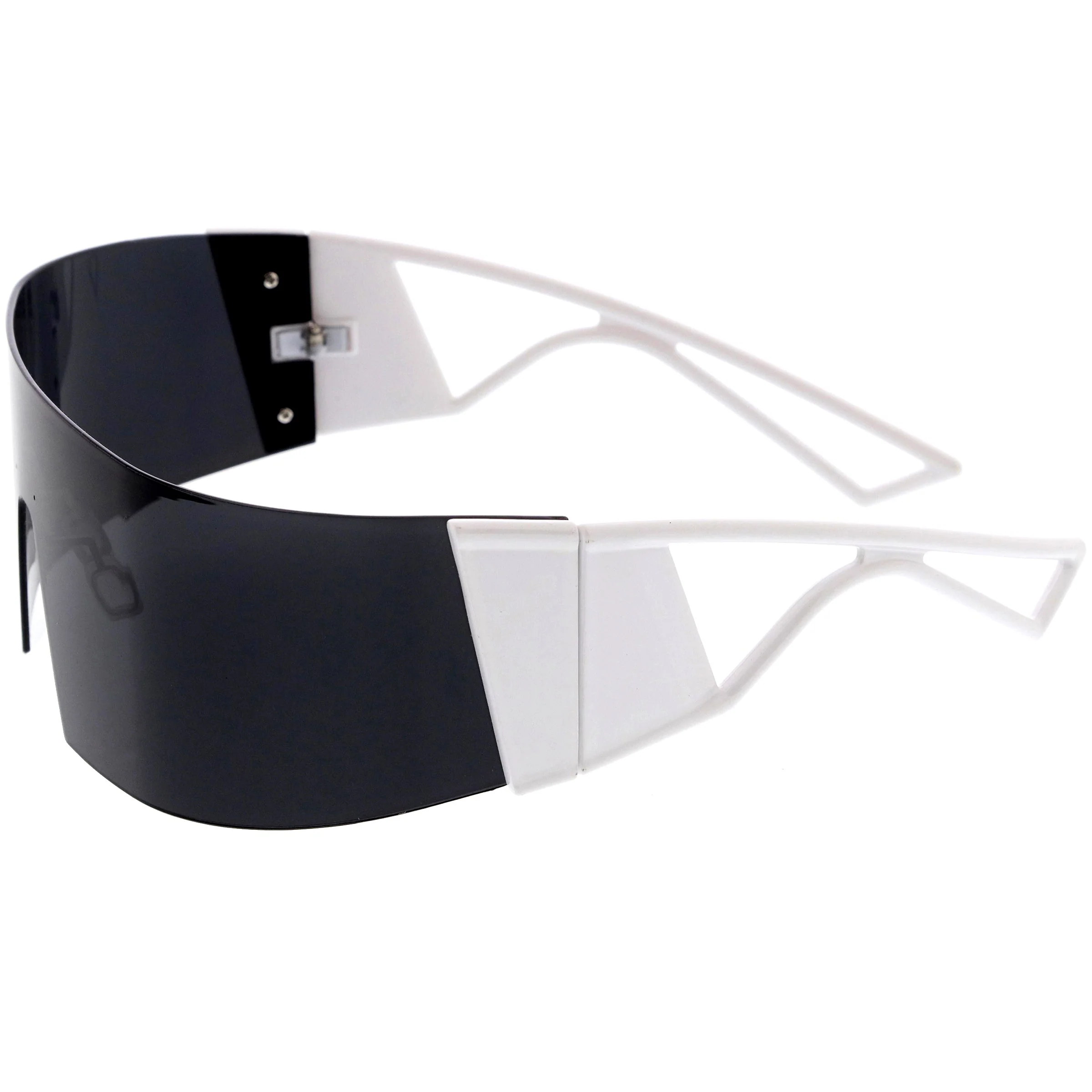 zeroUV 80s Retro Wrap Around One Piece Futuristic Sunglasses D305 - Image 19