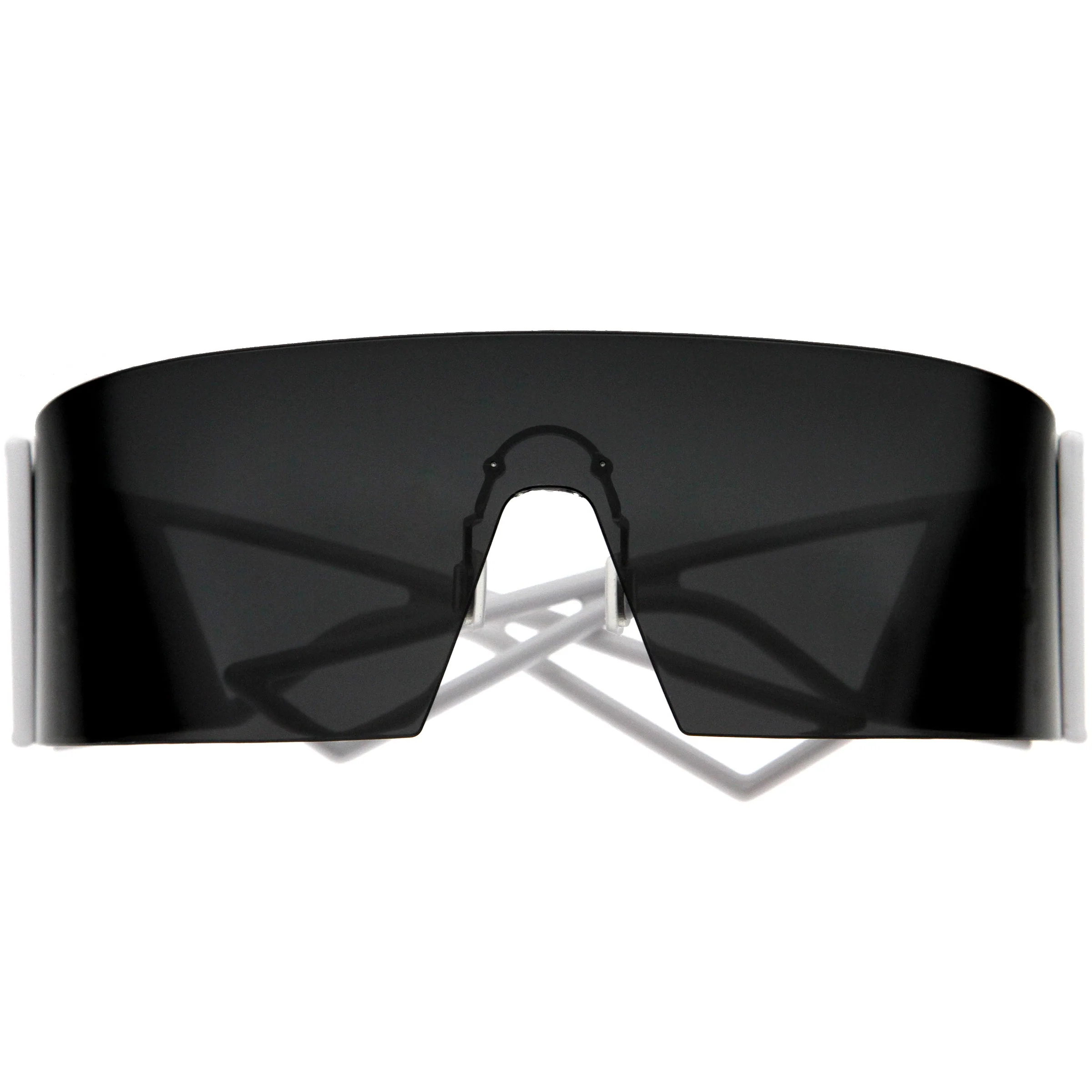 zeroUV 80s Retro Wrap Around One Piece Futuristic Sunglasses D305 - Image 20