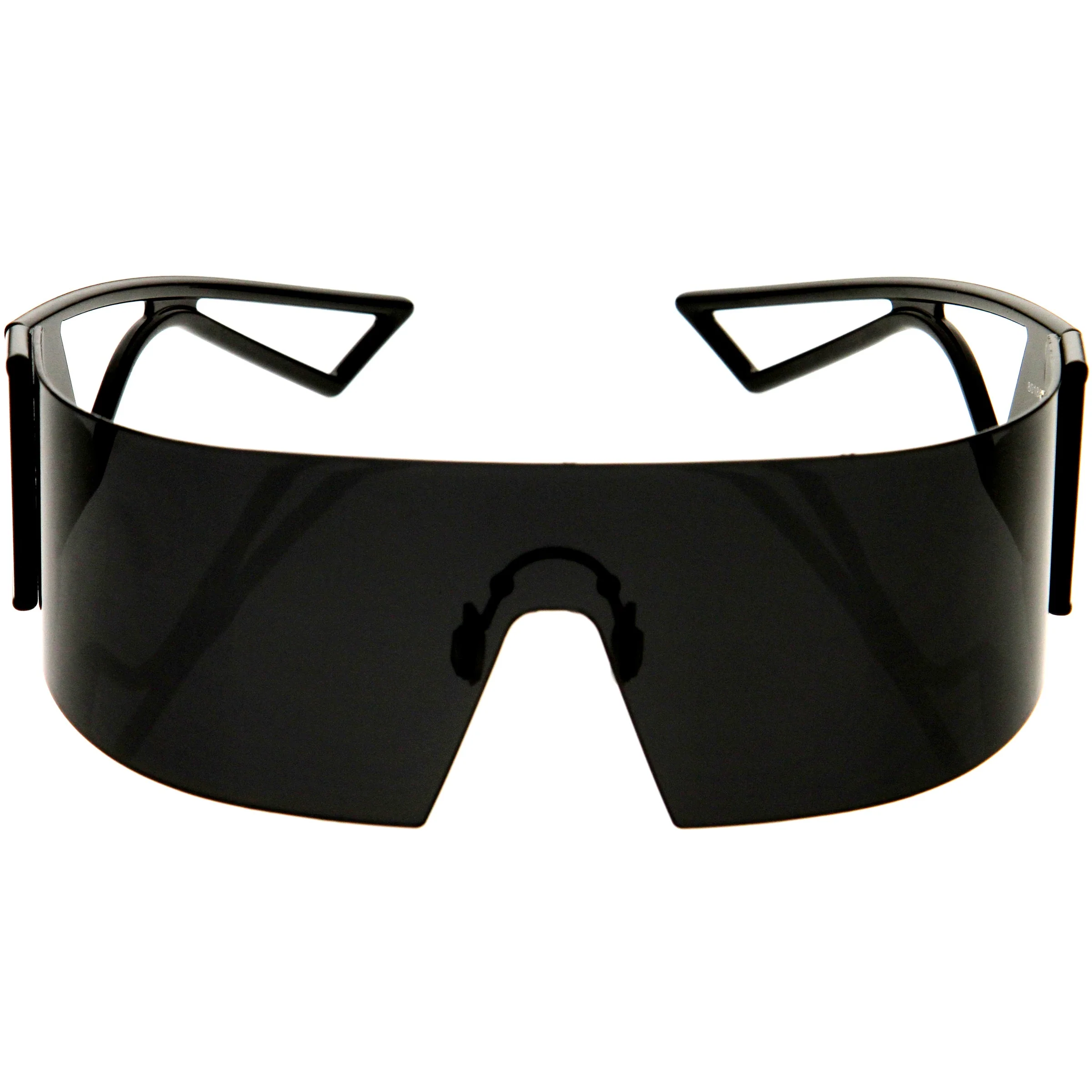 zeroUV 80s Retro Wrap Around One Piece Futuristic Sunglasses D305 - Image 21