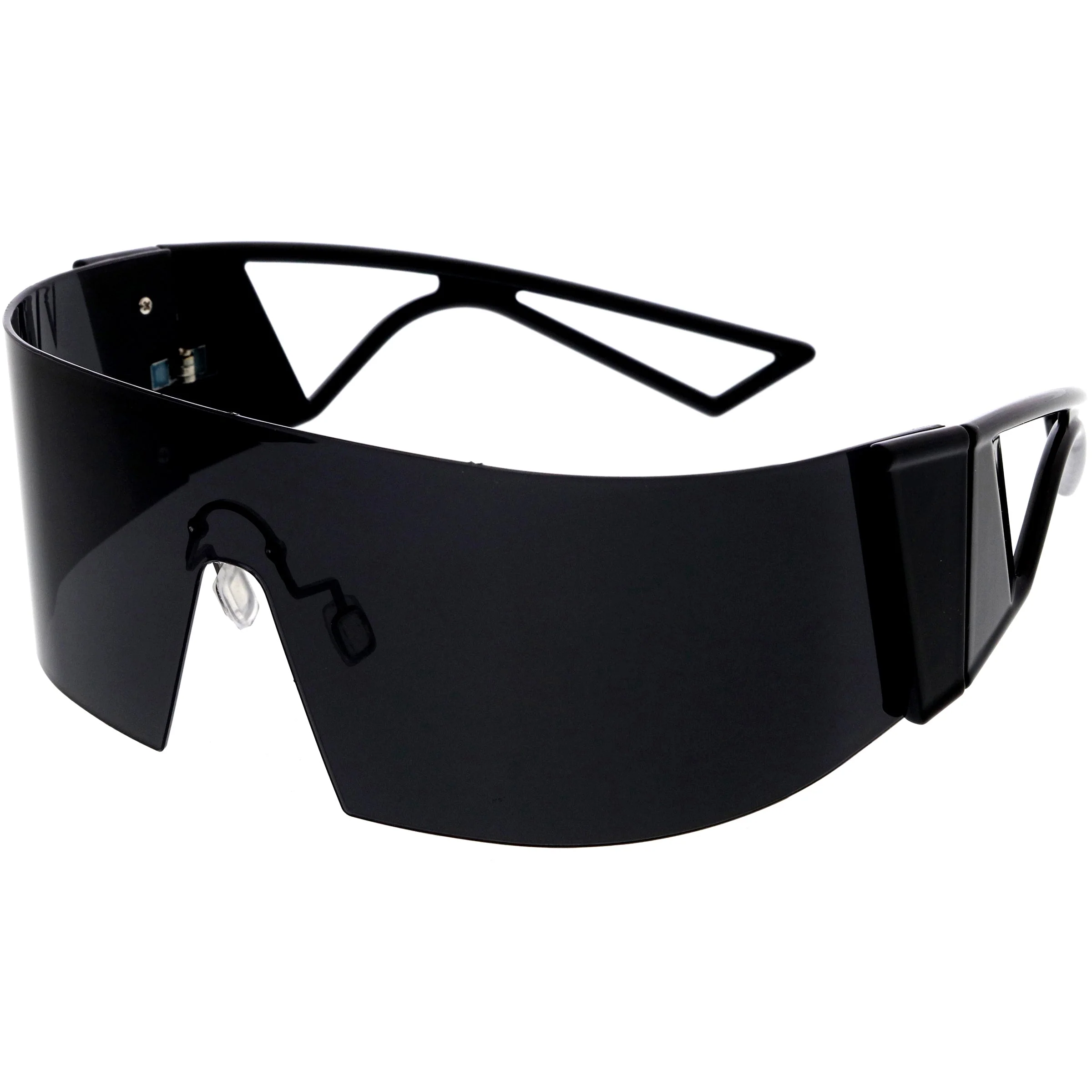 zeroUV 80s Retro Wrap Around One Piece Futuristic Sunglasses D305 - Image 22