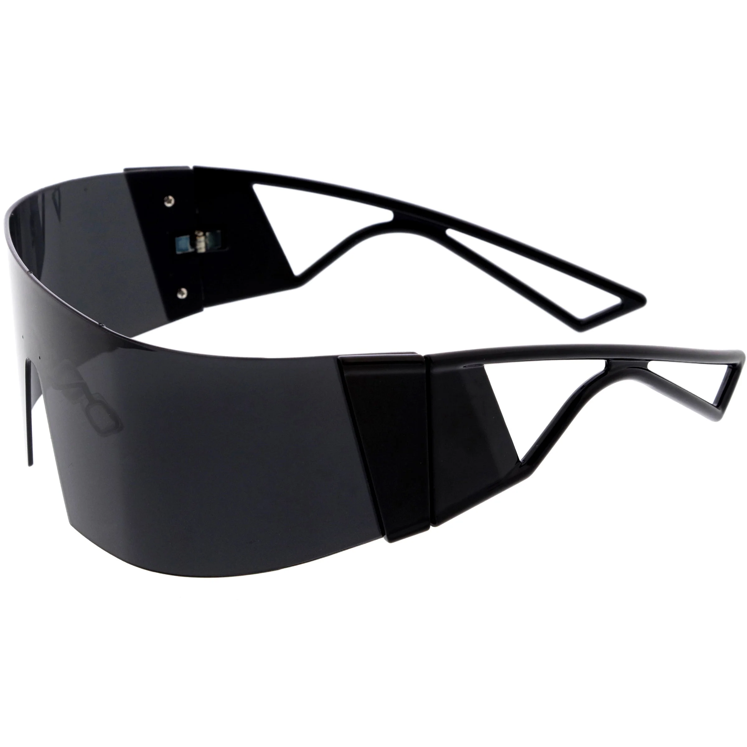 zeroUV 80s Retro Wrap Around One Piece Futuristic Sunglasses D305 - Image 23