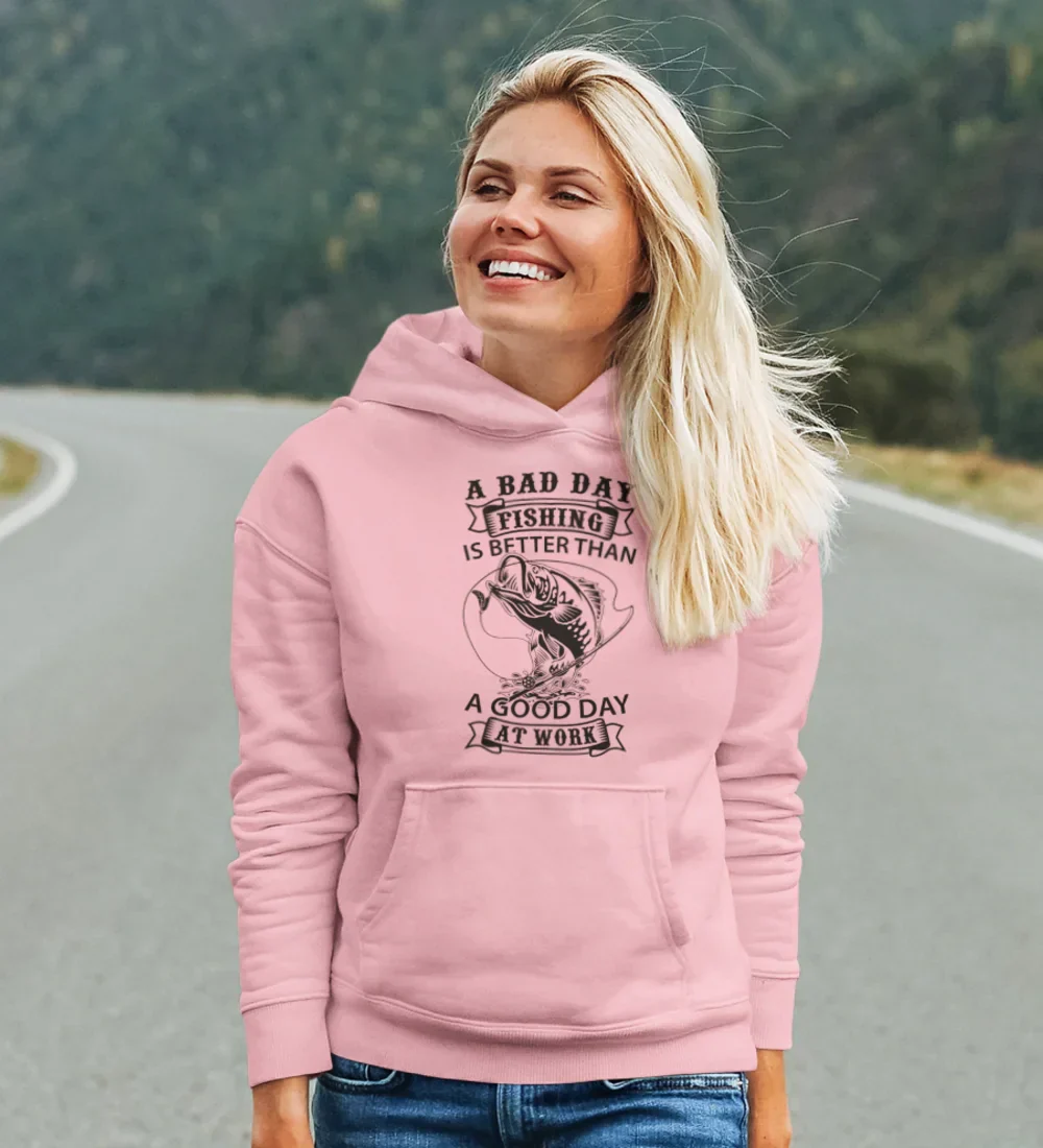 Outdoorzees A Bad Day Fishing Unisex Hoodie - Image 5