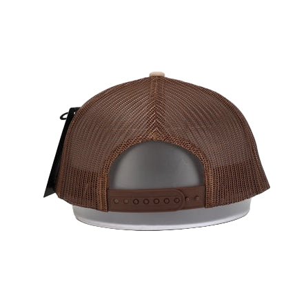 AF Waterfowl Specklebelly Pale Khaki & Brown 7 Panel Hat - Image 4