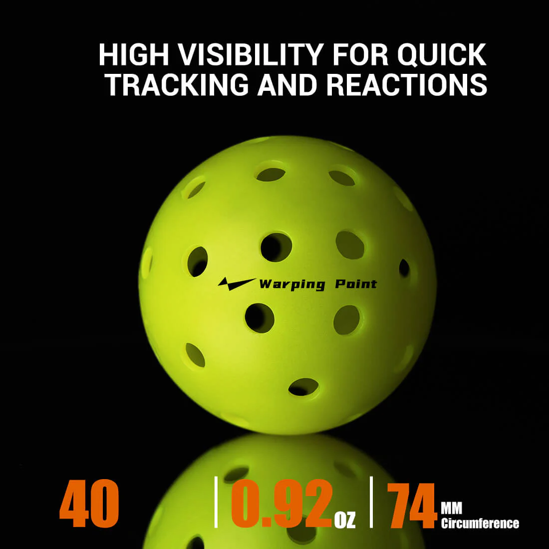 Warping Point Ascent Outdoor Tournament Pickleballs - Image 5