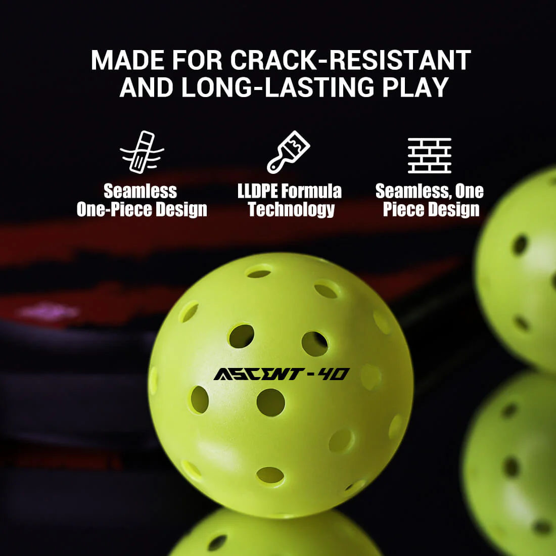 Warping Point Ascent Outdoor Tournament Pickleballs - Image 6
