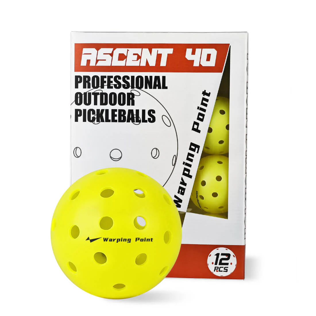 Warping Point Ascent Outdoor Tournament Pickleballs - Image 8