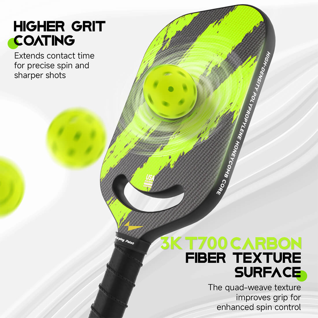 Warping Point Ascent Pickleball Paddle - Control - Image 2