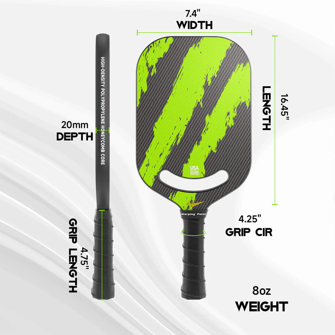 Warping Point Ascent Pickleball Paddle - Control - Image 5