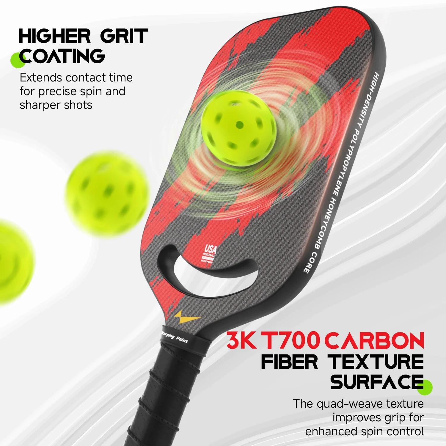 Warping Point Ascent Pickleball Paddle - Power - Image 3