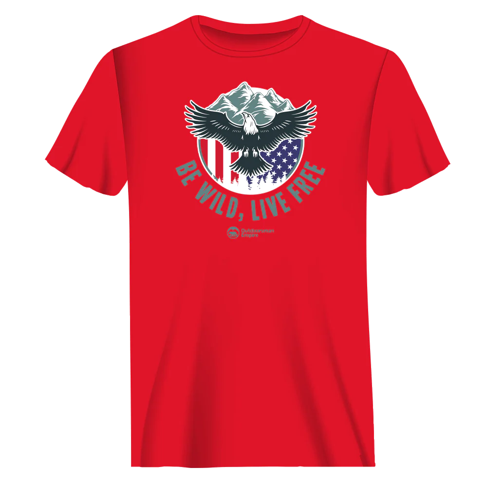 Outdoorzees Be Wild Be Free Man T-Shirt - Image 2