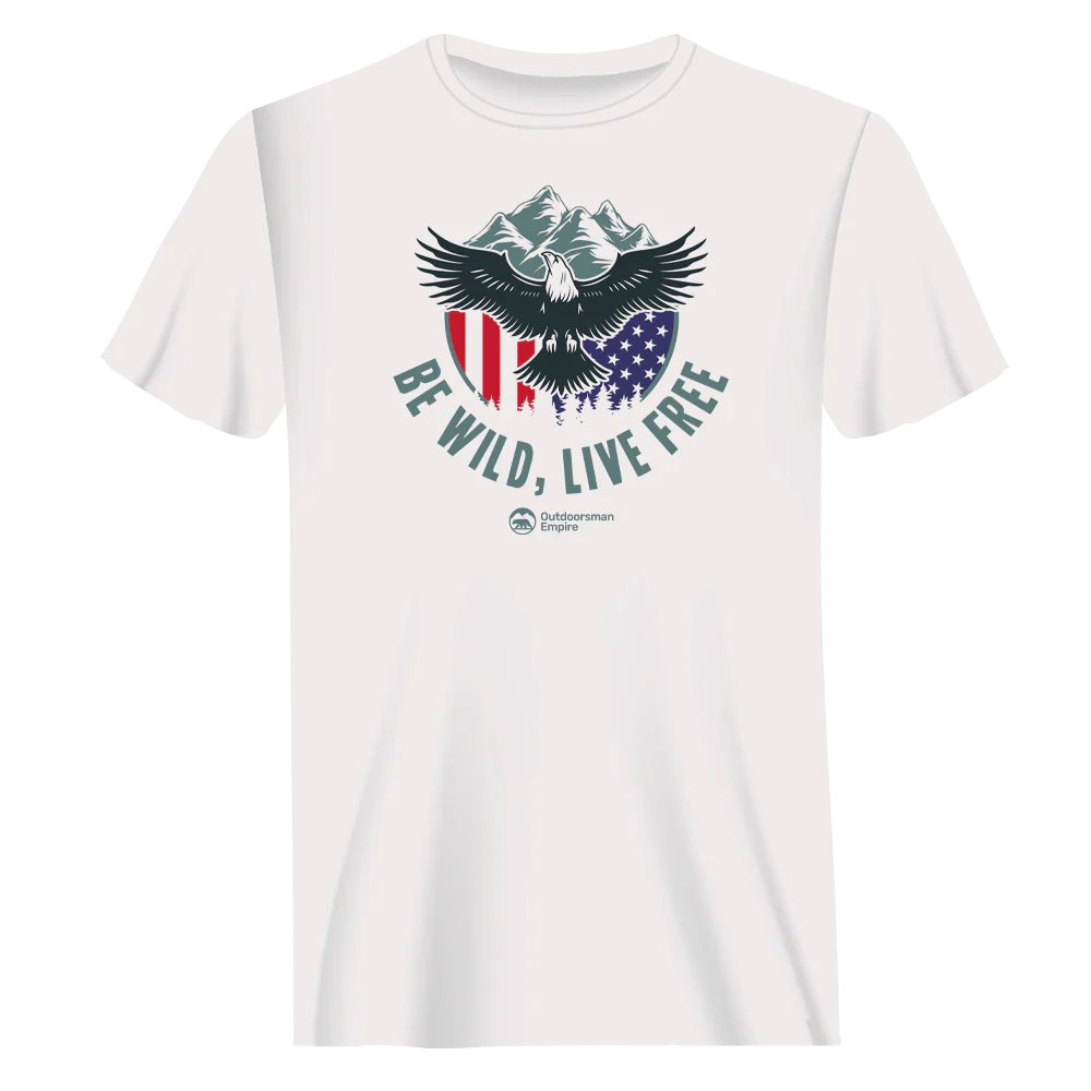 Outdoorzees Be Wild Be Free Man T-Shirt - Image 3