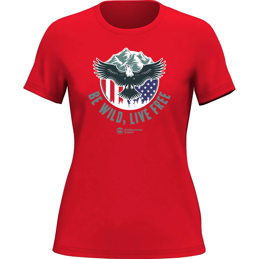Outdoorzees Be Wild Be Free T-Shirt for Women - Image 3