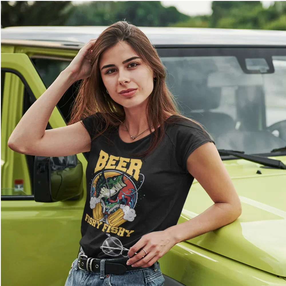 Outdoorzees Beer Fishy Fishy 2 T-Shirt for Women - Image 3