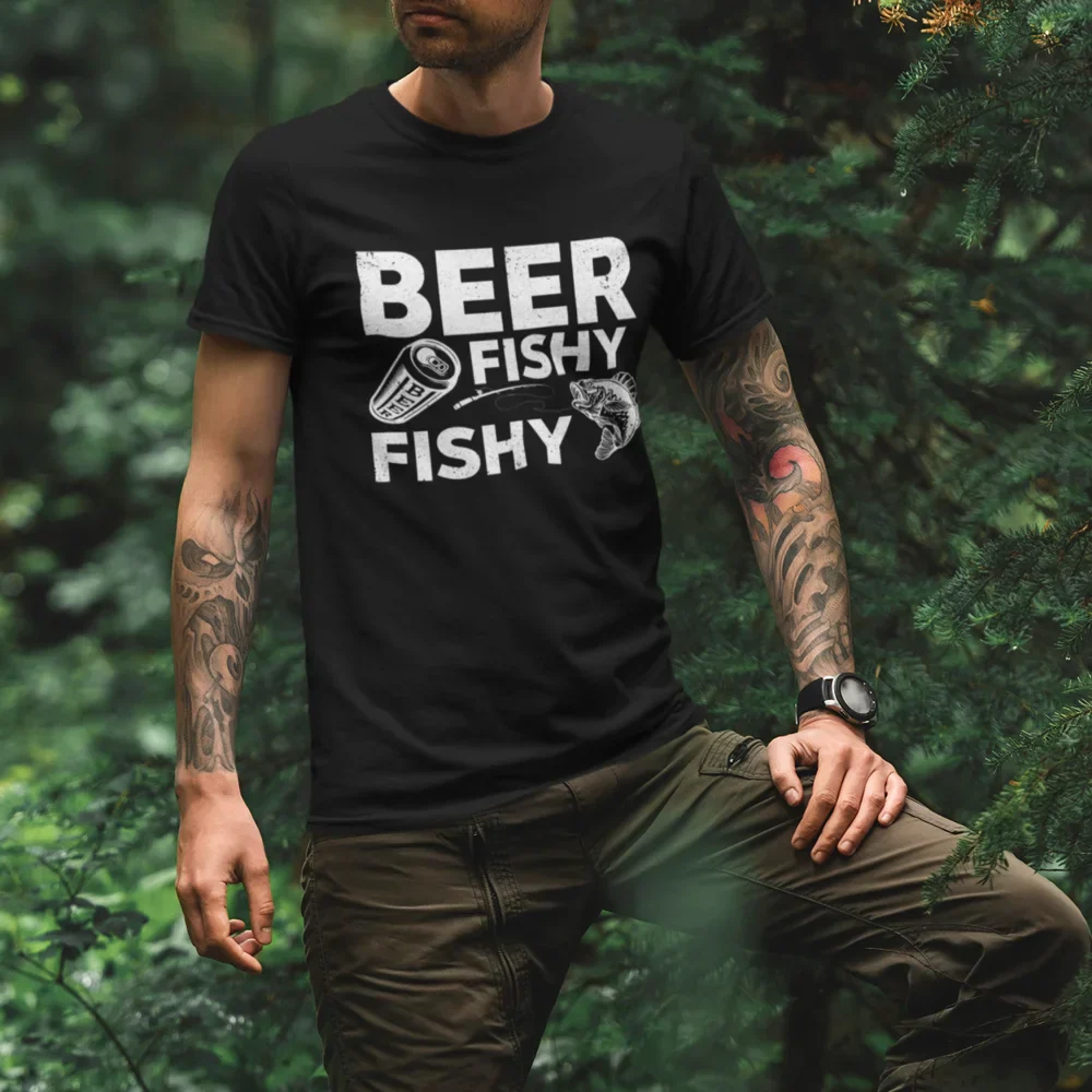 Outdoorzees Beer Fishy Fishy Man T-Shirt - Image 3