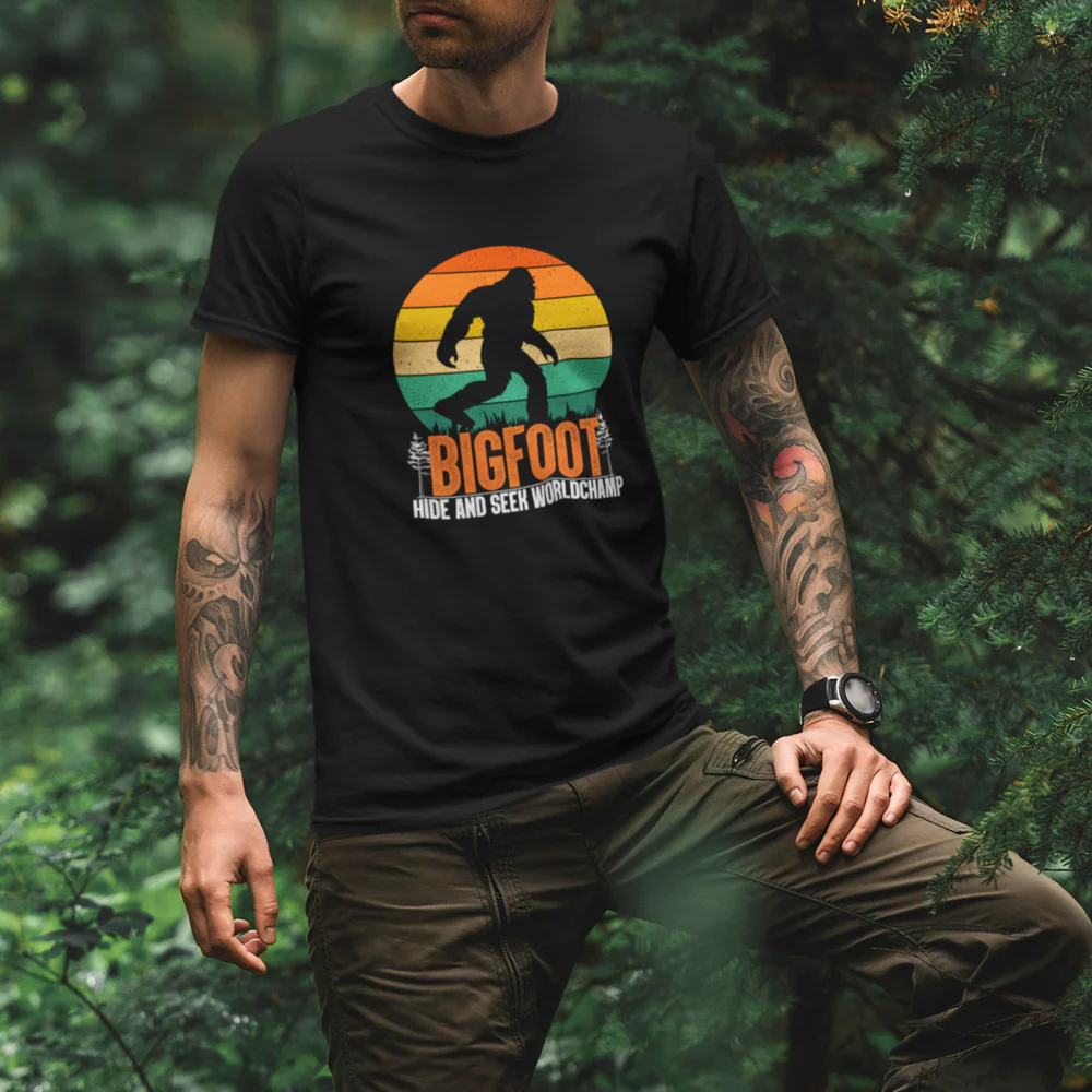 Outdoorzees Bigfoot Hide And Seek Man T-Shirt - Image 5