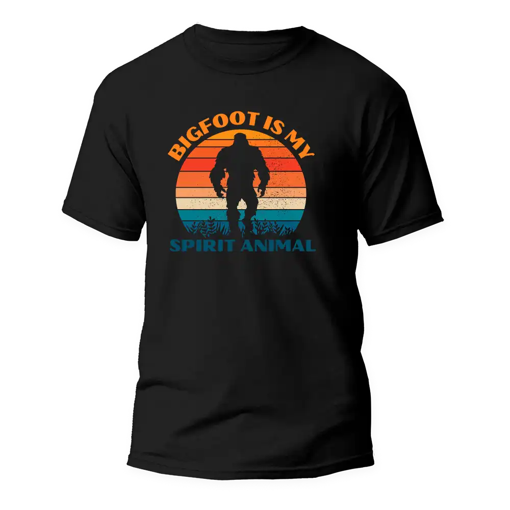 Outdoorzees Bigfoot Is My Spirit Animal Man T-Shirt - Image 2