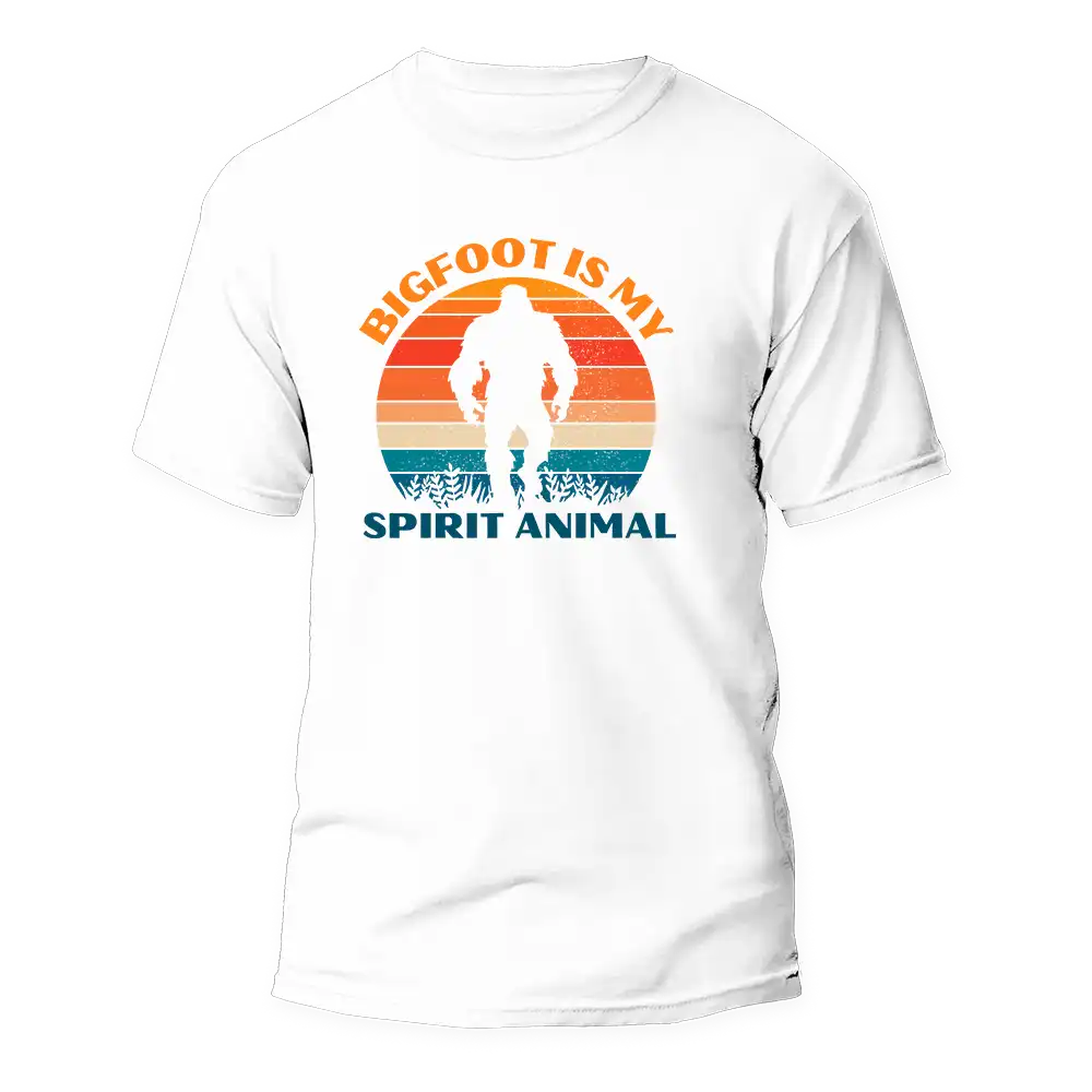 Outdoorzees Bigfoot Is My Spirit Animal Man T-Shirt - Image 4