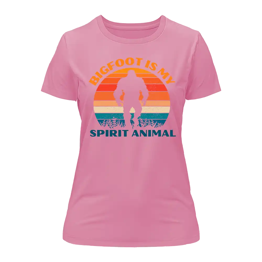 Outdoorzees Bigfoot Is My Spirit Animal T-Shirt for Women - Image 2