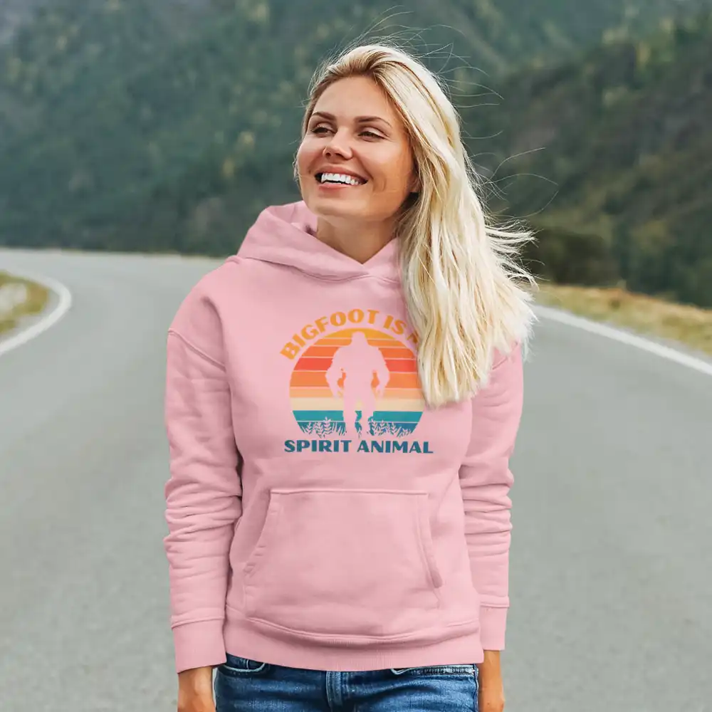 Outdoorzees Bigfoot Is My Spirit Animal Unisex Hoodie - Image 6
