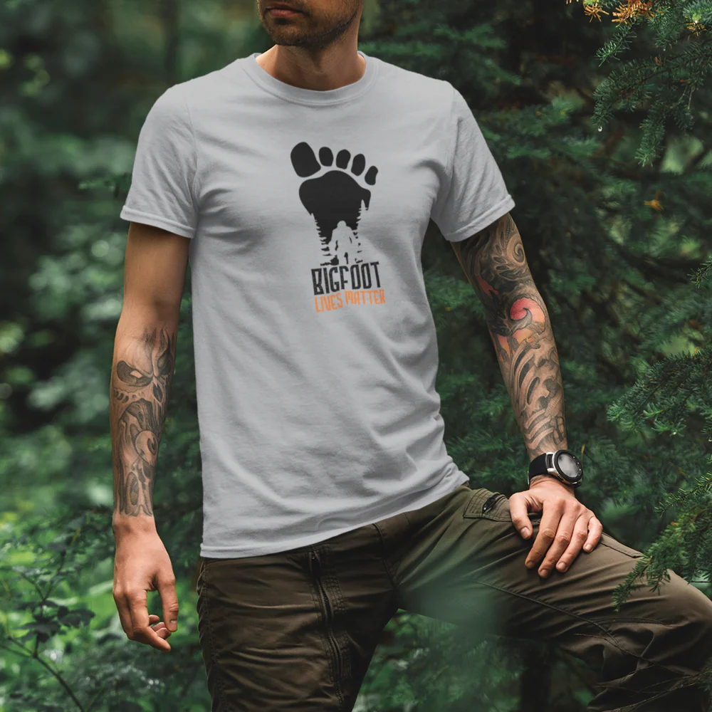 Outdoorzees Bigfoot Lives Matter Man T-Shirt - Image 4