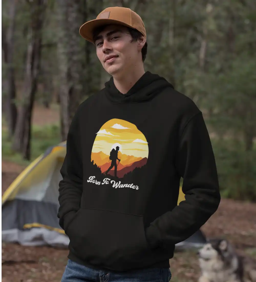 Outdoorzees Born To Wander Unisex Hoodie - Image 6