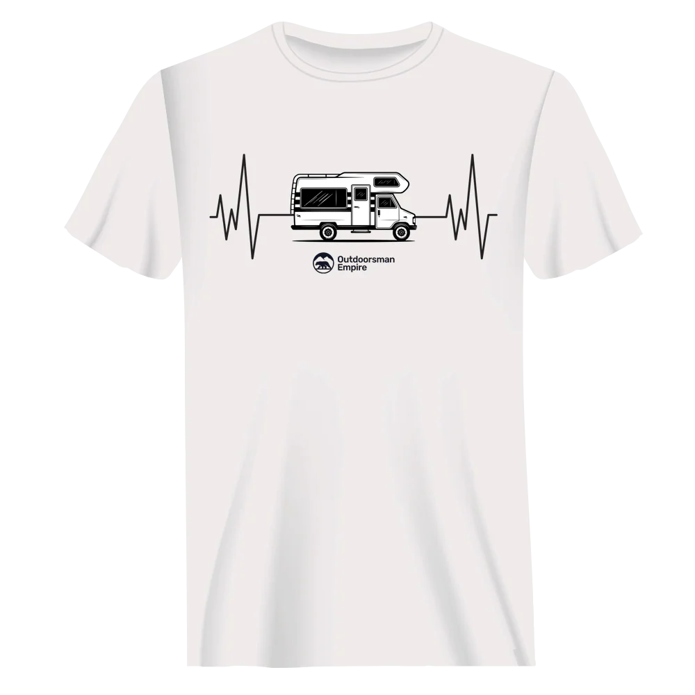 Outdoorzees Camping Cardiogram Man T-Shirt - Image 4
