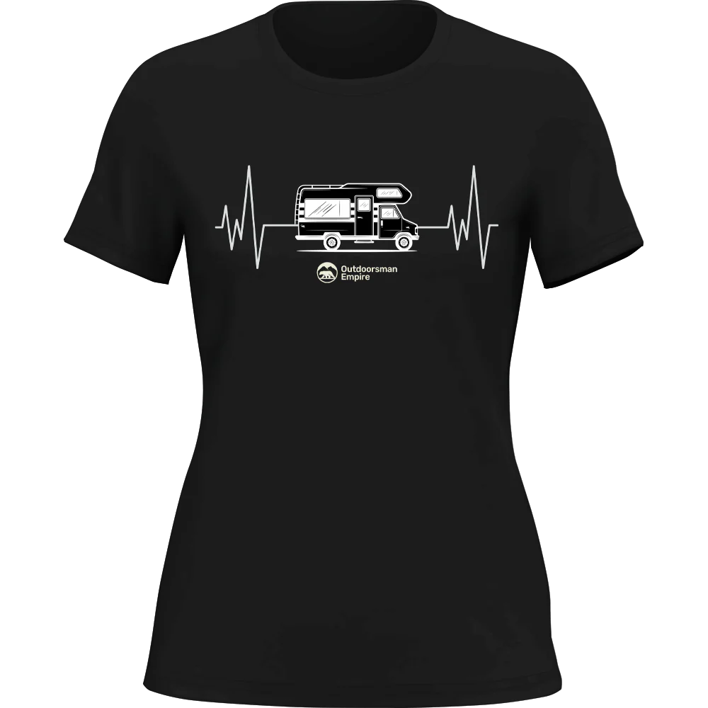 Outdoorzees Camping Cardiogram T-Shirt for Women