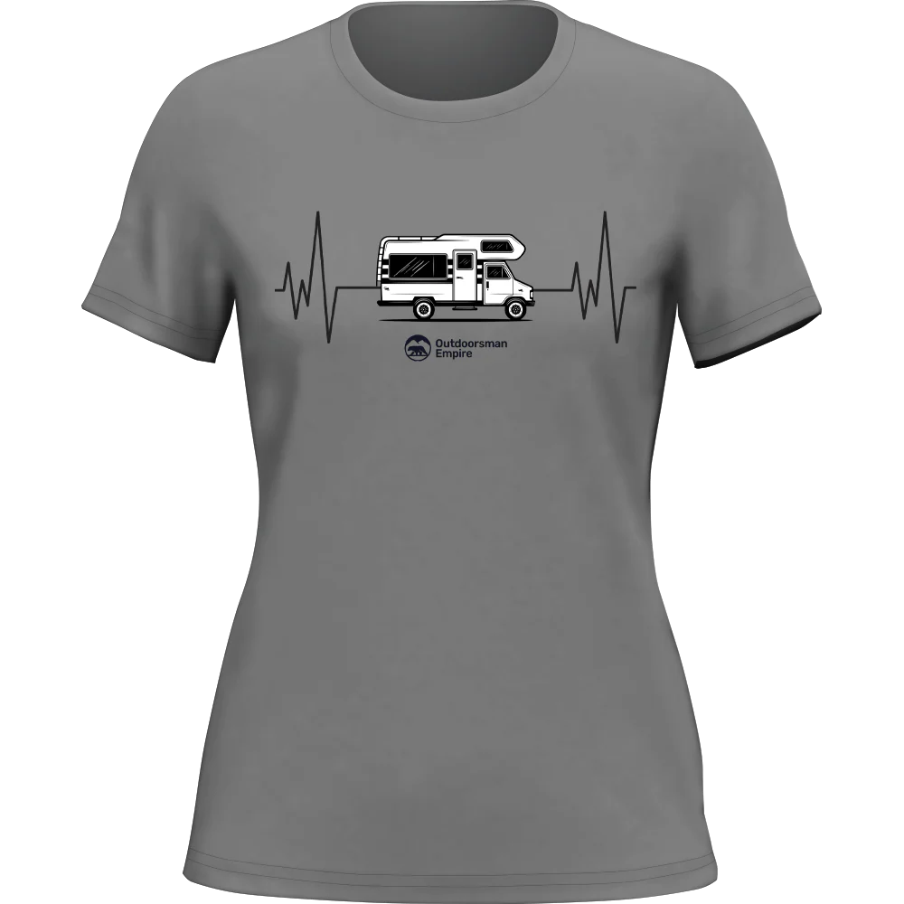 Outdoorzees Camping Cardiogram T-Shirt for Women - Image 2