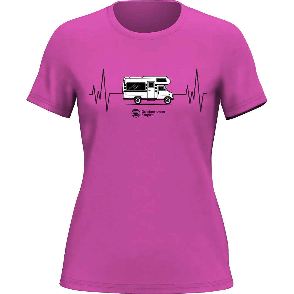 Outdoorzees Camping Cardiogram T-Shirt for Women - Image 3