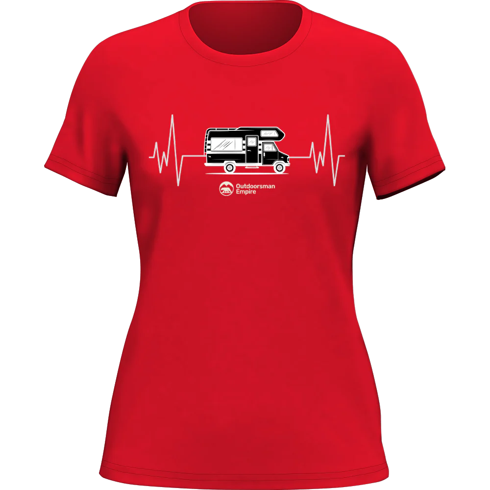 Outdoorzees Camping Cardiogram T-Shirt for Women - Image 4
