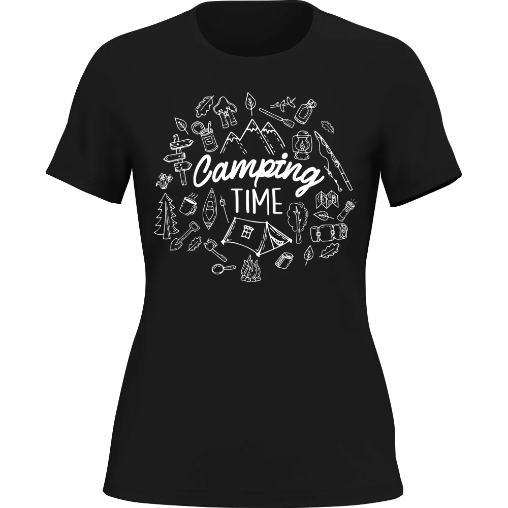Outdoorzees Camping Elements T-Shirt for Women