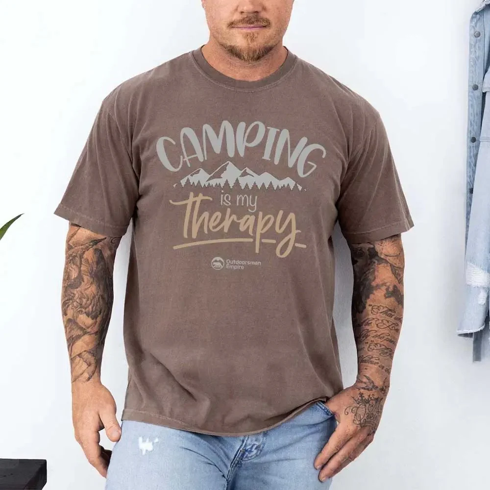 Outdoorzees Camping Is My Therapy Man T-Shirt - Image 6