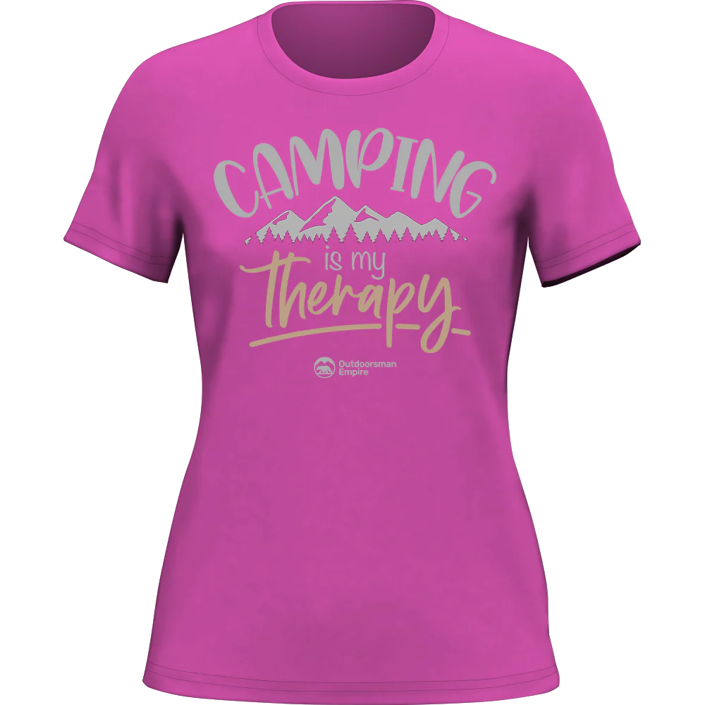 Outdoorzees Camping Is My Therapy T-Shirt for Women