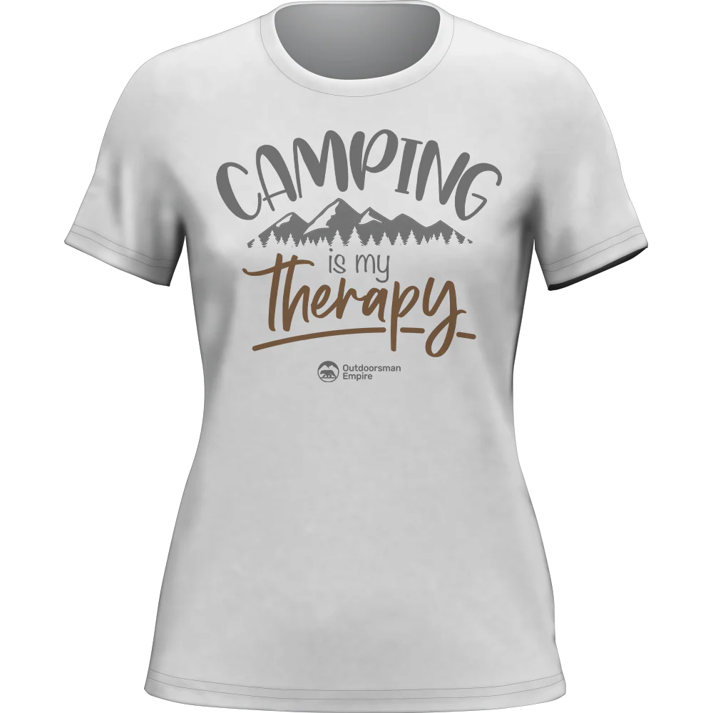 Outdoorzees Camping Is My Therapy T-Shirt for Women - Image 2