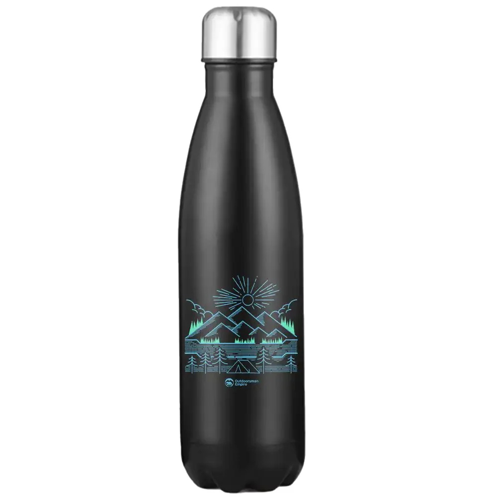 Outdoorzees Camping Lines 17oz Stainless Water Bottle - Image 2