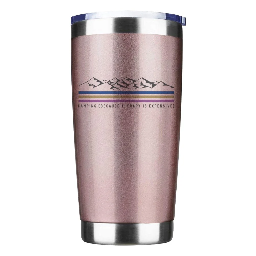 Outdoorzees Camping Lines 20oz Insulated Vacuum Sealed Tumbler