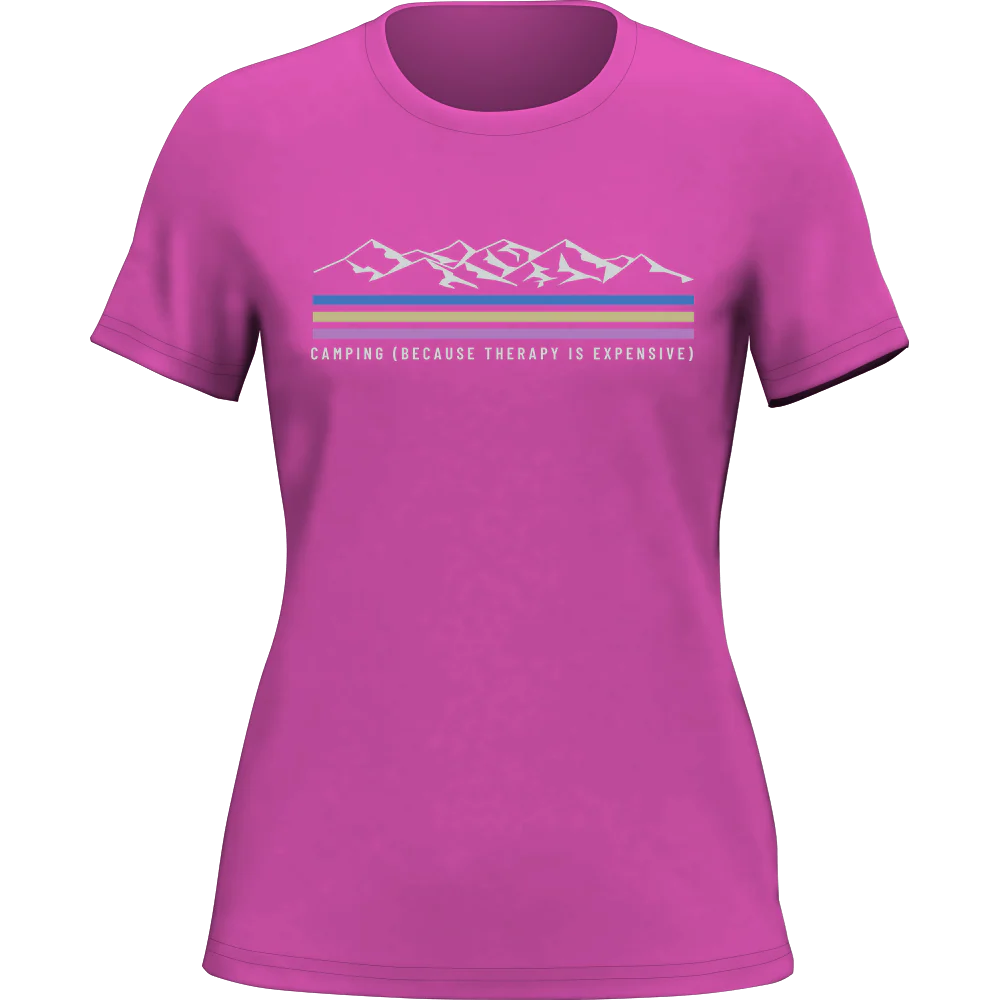 Outdoorzees Camping Lines T-Shirt for Women