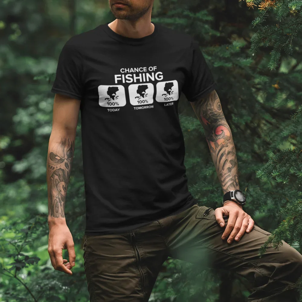 Outdoorzees Chance of Fishing Man T-Shirt - Image 4