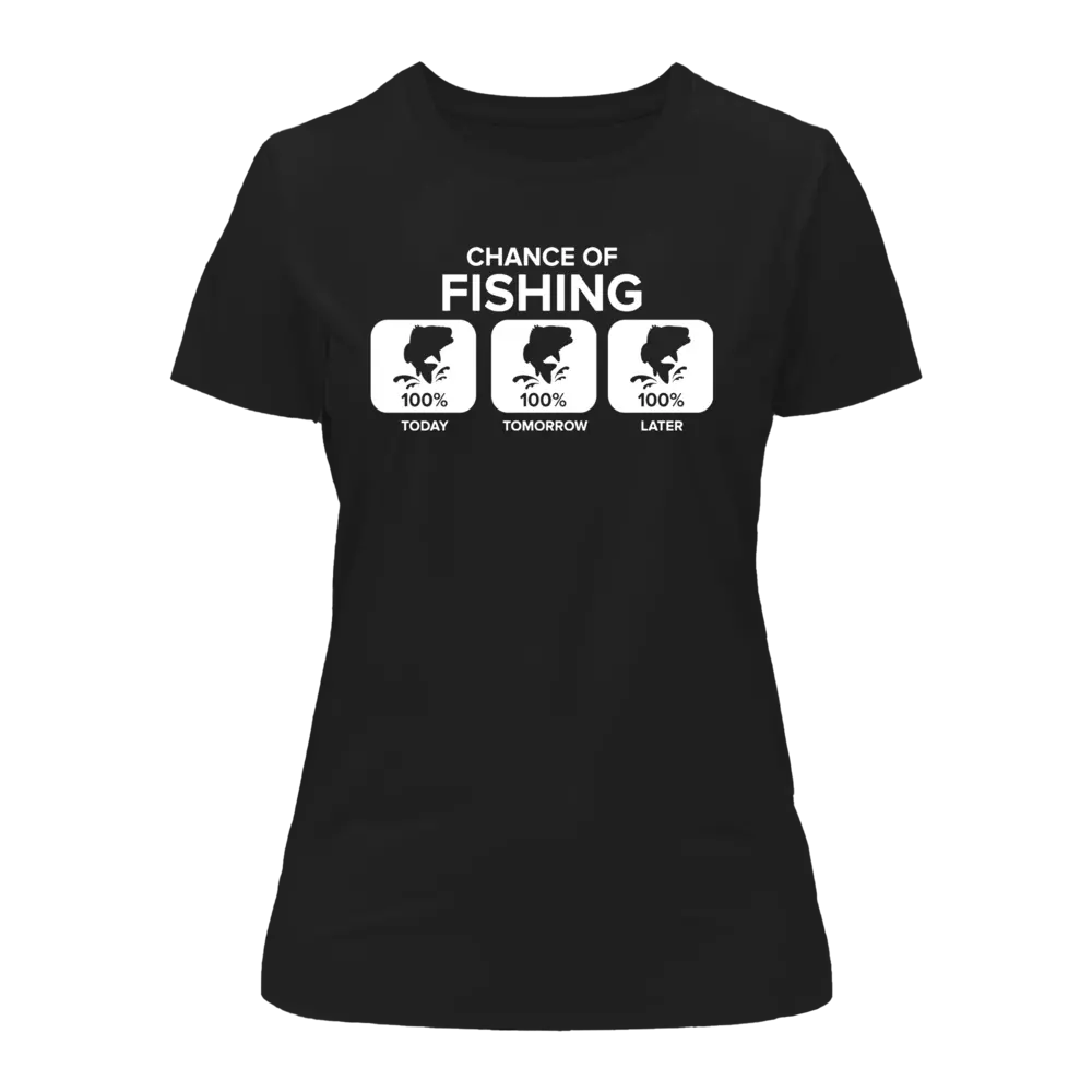Outdoorzees Chance of Fishing T-Shirt for Women - Image 3