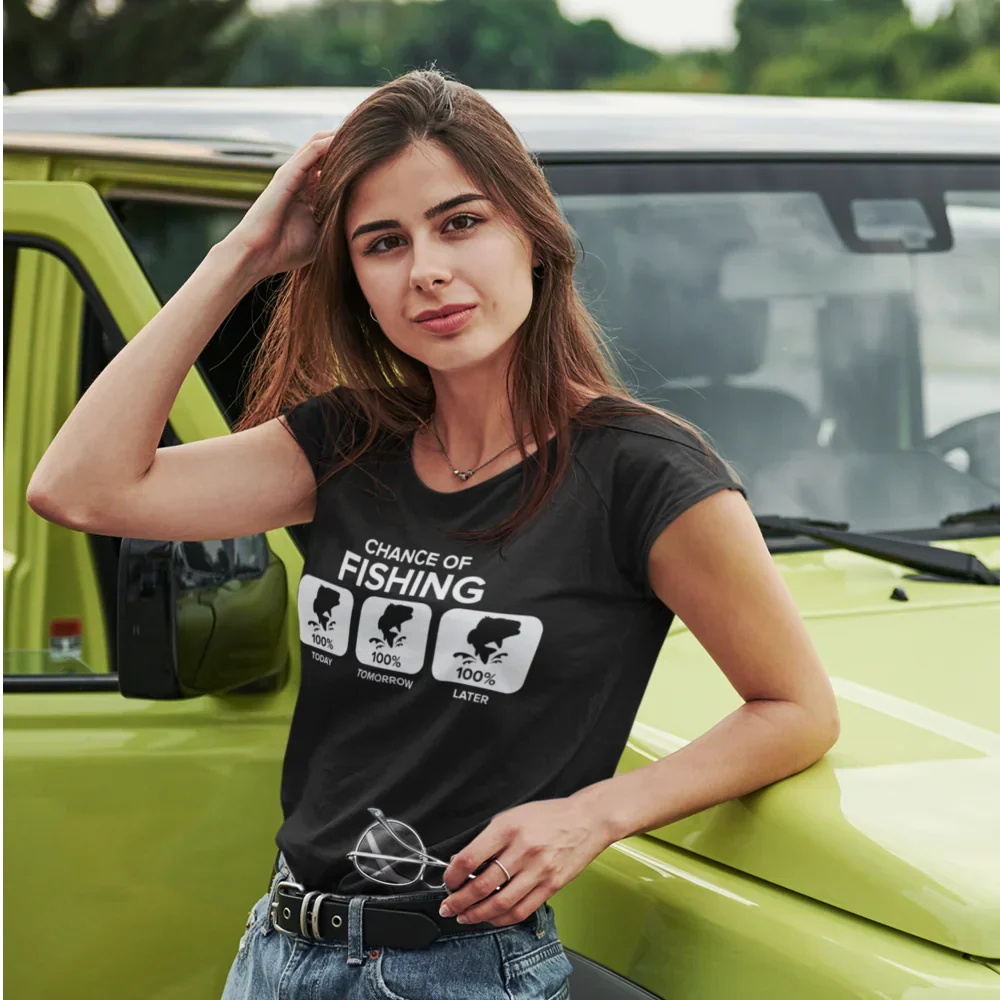 Outdoorzees Chance of Fishing T-Shirt for Women - Image 4