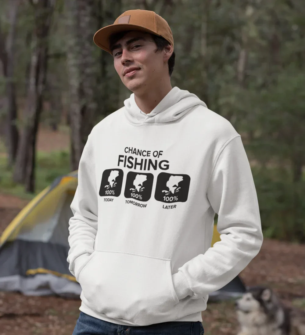 Outdoorzees Chance of Fishing Unisex Hoodie - Image 5