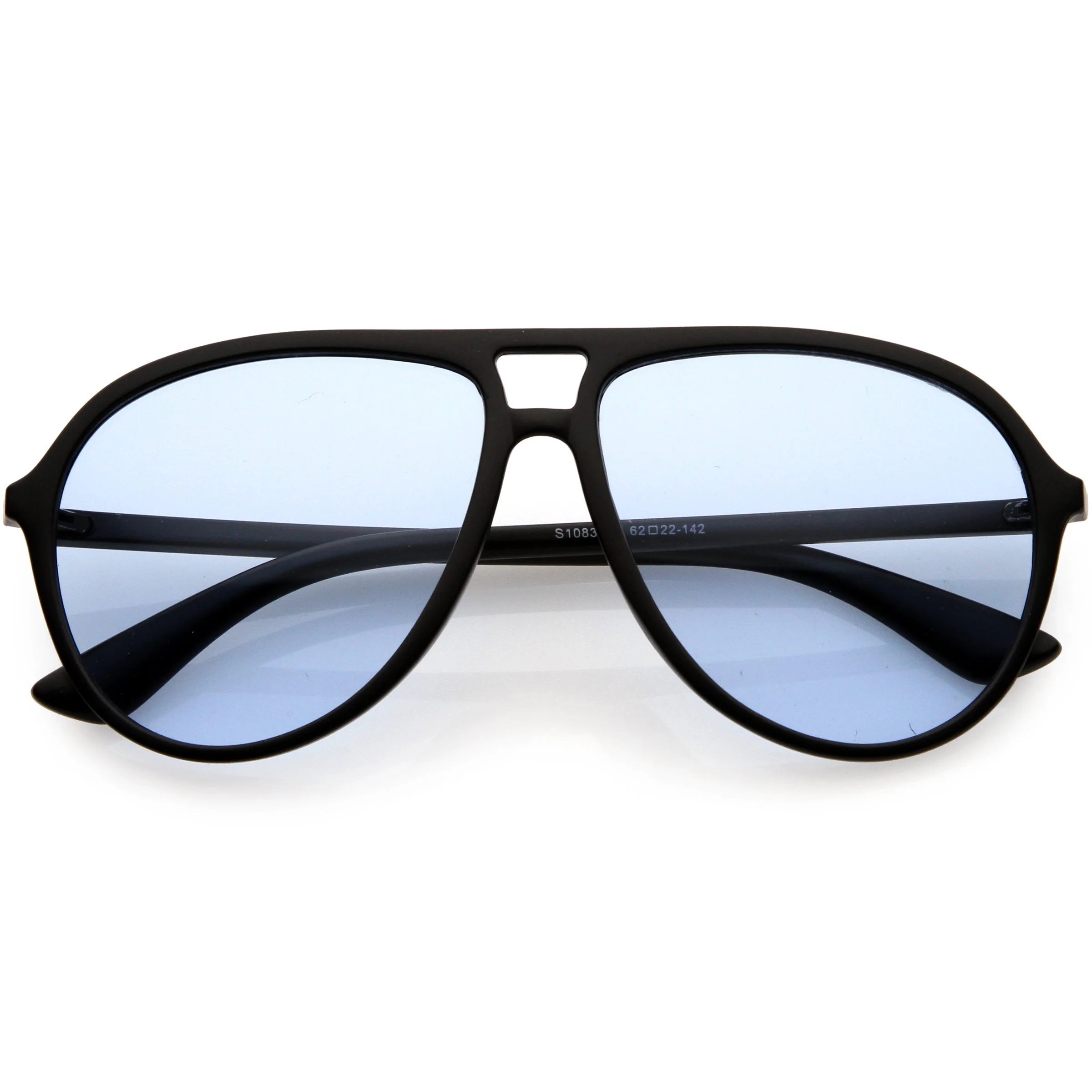 zeroUV - Classic 80s Inspired Color Tinted Lens Retro Aviator Sunglasses D015 - Image 4