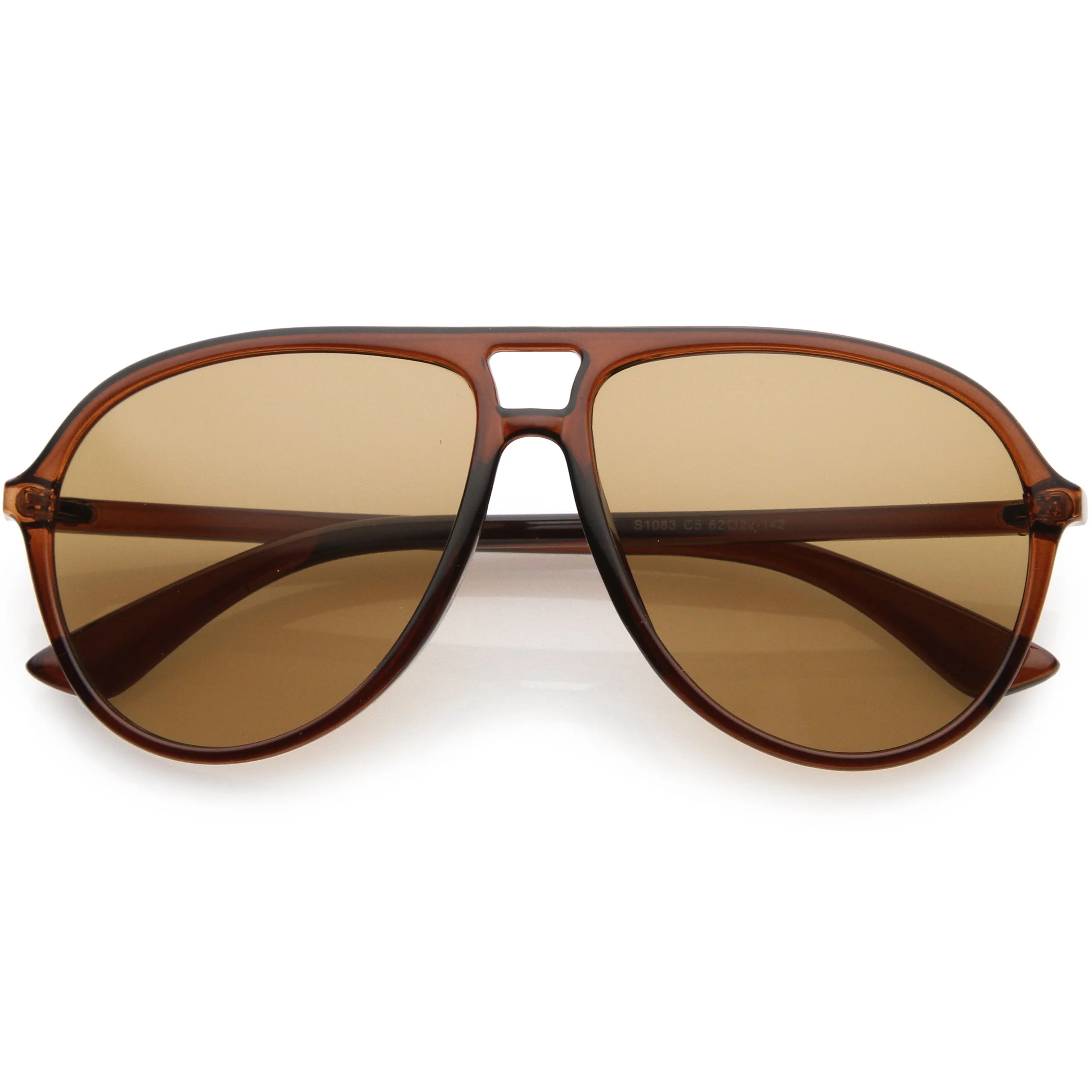 zeroUV - Classic 80s Inspired Color Tinted Lens Retro Aviator Sunglasses D015 - Image 7