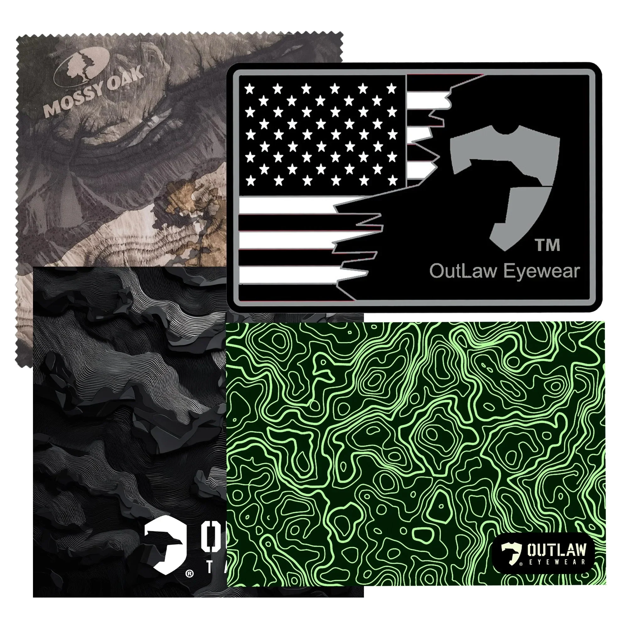 OutLaw Eyewear Cleaning Cloth 4 Pack Bundle