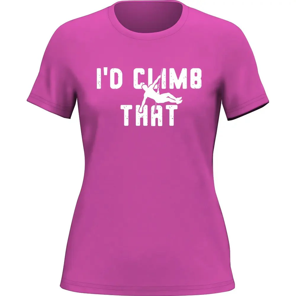Outdoorzees Climbing I'd Climb That T-Shirt for Women - Image 2