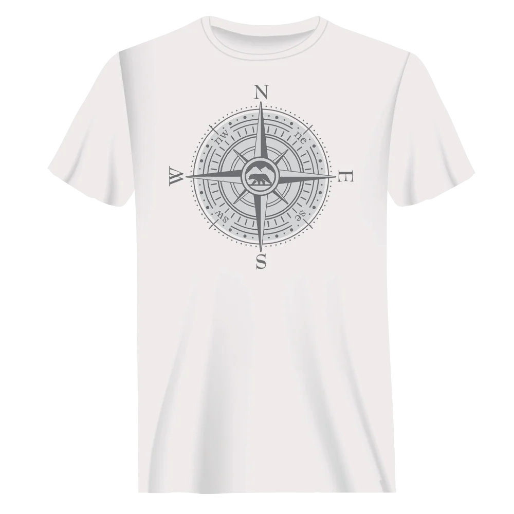 Outdoorzees Compass Camping Man T-Shirt - Image 2
