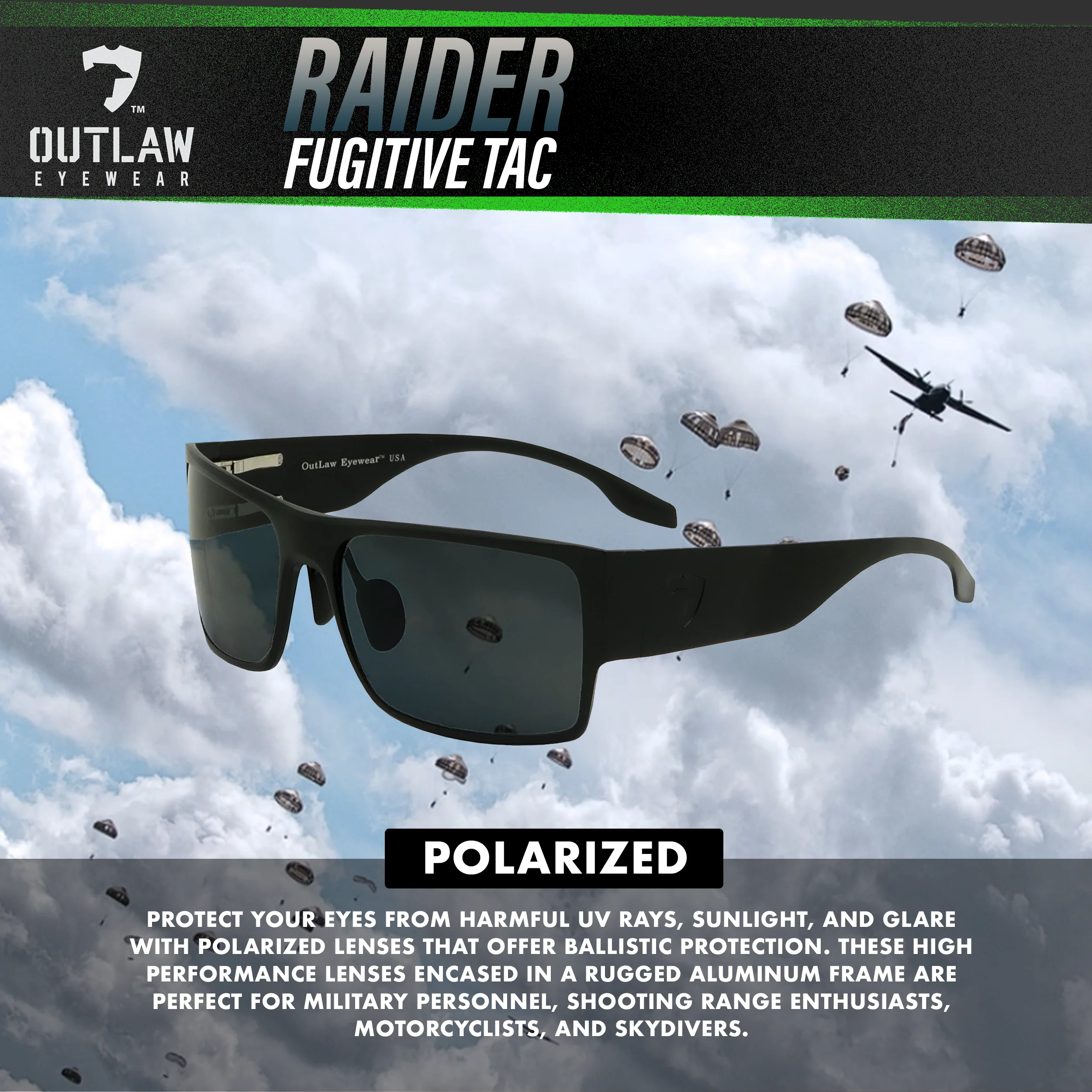 OutLaw Eyewear Custom Raider TAC - Image 10